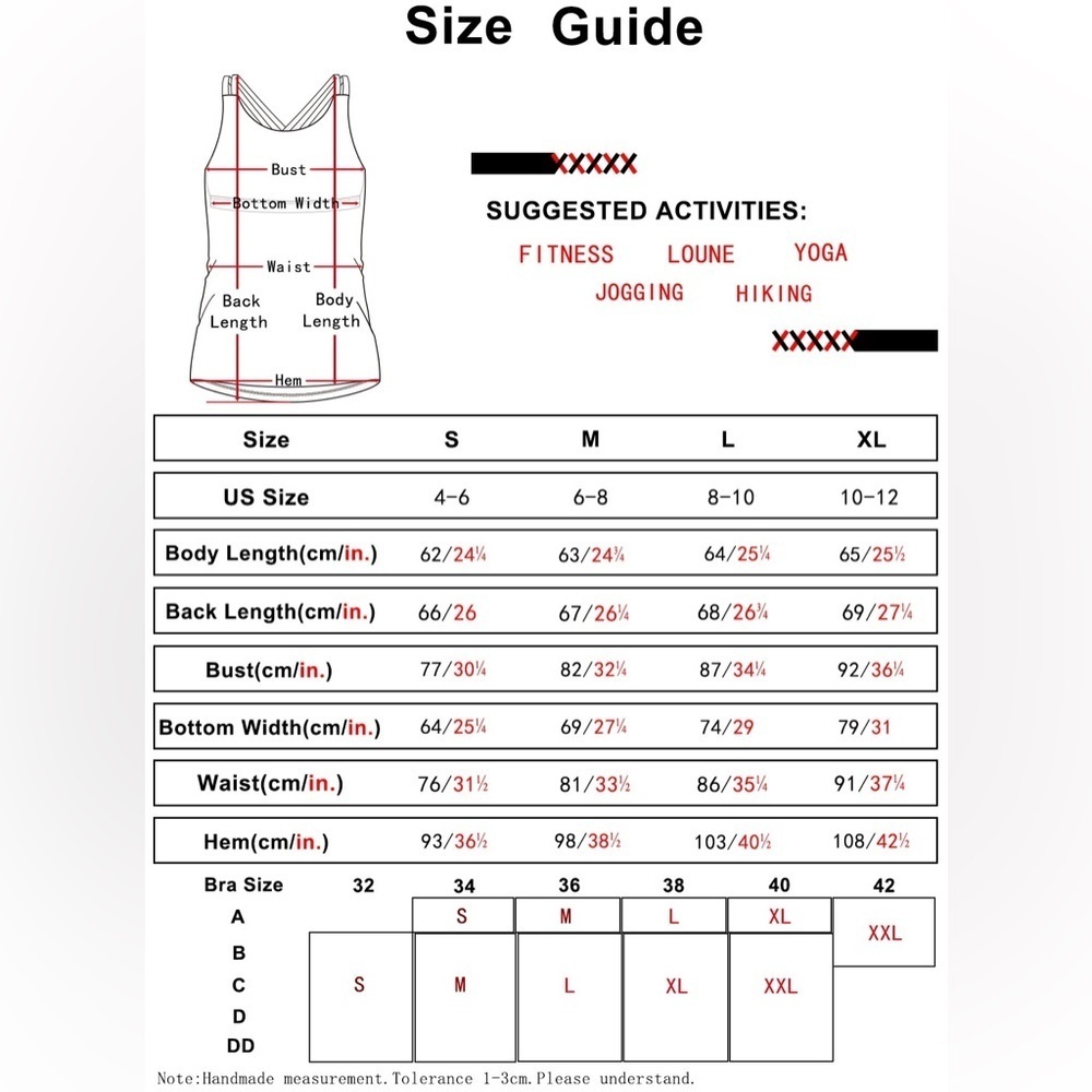 icyzone Workout Tank Tops Built in Bra Women's Strappy Athletic Yoga Tops Sz S - Picture 7 of 8